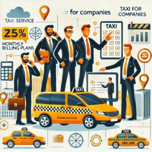 servicio de taxi para empresas. Planes de facturación mensual